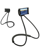 Soporte de teléfono manos libres POMGEAR negro para cuello, giro 360 grados, ideal para ver películas.