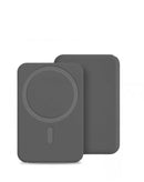 Batería portátil magnética inalámbrica POMGEAR MagPower negra de 5000mAh, carga rápida para smartphones.