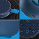 Altavoz inalámbrico portátil Skullcandy Ounce XT azul oscuro, compacto y resistente al agua, ideal para exteriores.