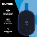 Altavoz inalámbrico portátil Skullcandy Ounce XT azul oscuro, compacto y resistente al agua, ideal para exteriores.