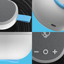 Altavoz portátil Skullcandy Ounce XT gris claro, compacto e inalámbrico, ideal para música en movimiento.