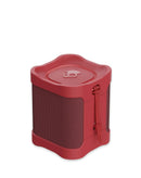 Altavoz Bluetooth Skullcandy Terrain Mini rojo, portátil, resistente al agua y polvo, con asa de transporte.
