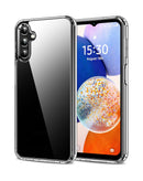 Funda protectora transparente slim xBase para Samsung Galaxy A14, mostrando su diseño minimalista y ajuste preciso.