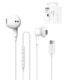 Audífono USB-C de alta calidad en color blanco, disponibles en Xela Quetzaltenango.