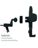 Soporte PowerPeak ProMount para auto, se inserta en ranura de CD, color negro, para smartphones.