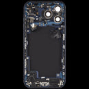 Tapa trasera usada Deep Blue para iPhone 17 Pro Max (A3295) con puerto de carga y piezas pequeñas, grado C OEM.
