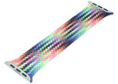 Correa Apple Braided Solo Loop Pride Edition de 44-49mm, talla 2 pequeña, con trenzado multicolor vibrante para Apple Watch.