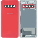 Tapa trasera original Samsung Galaxy S10 roja, back cover de repuesto para modelos SM-G973F.