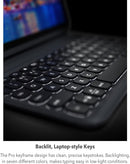 Teclado inalámbrico ZAGG Pro Keys con trackpad y funda desmontable, color negro, para tablet.