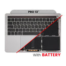 Tapa superior Space Gray usada para MacBook Pro 13" A2159 (2019) con batería y teclado ANSI US.