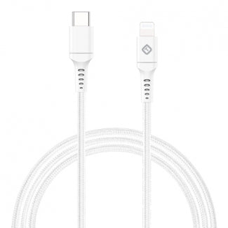 TEKYA CABLE  USB-C A LIGHTNING 6 PIES BLANCO