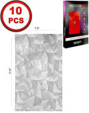 Protege la pantalla de tu dispositivo con el Film Prism Polygon en blanco de ProtectionPro, disponible en Xela en el pack de 10 etiquetas.