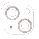 Anillos bisel cámara trasera Starlight para iPhone 13 / 13 Mini (10 paquetes de 2 piezas).