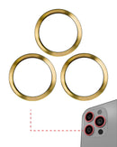 Anillo del bisel de la camara trasera para iPhone 11 Pro / 11 Pro Max (Oro) (Set de 3 piezas) (Paquete de 10)