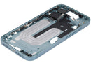 Tapa superior Aftermarket Plus Teal para iPhone 16 (versión US) con botones laterales de encendido y volumen.