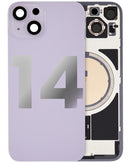 Tapa trasera con placa de acero con carga inalámbrica y flex con linterna para iPhone 14 en Quetzaltenango.