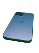Encuentra iPhone 12 Pro Max seminuevo en Xela Quetzaltenango, grado 1 como nuevo, libre de fábrica, 128GB, azul, con certificado de salud de batería al 87%.