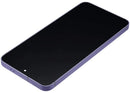 Pantalla OLED Samsung Galaxy S24 5G Cobalt Violet con marco, repuesto para reparación de display frontal.