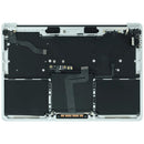 Tapa superior plateada de MacBook Pro 13 A2338 M2 con batería y teclado ANSI US.