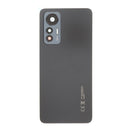 Tapa trasera + Adhesivo para tapa trasera + Lente y bisel para camara trasera para Xiaomi 12 Lite Negro Original