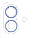 Aro de bezel de cámara trasera Ultramarine para iPhone 16/16 Plus, repuesto original Apple A2849, A3081.