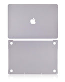 Piel 2 en 1 (Arriba y Abajo) para MacBook Pro 13" con Touch Bar (A1706 / Finales 2016 / Mediados 2017) (Gris Espacial)