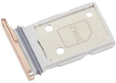 Bandeja dual SIM Samsung Galaxy S26 Ultra (S948) en color Pink Gold, repuesto porta chip.