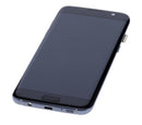 Pantalla Samsung Galaxy S7 Edge usada, OEM pull, Grade A, con marco Negro Onyx para reparación.