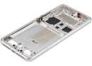 Mid-frame housing blanco para Xiaomi 15 Ultra, repuesto original para cambio de carcasa rota.