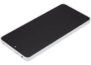 Pantalla AMOLED refurbished blanca para Xiaomi Poco X6 con marco, lista para reparación de display.