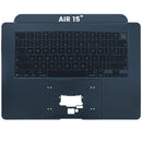 Tapa superior original Apple Midnight A3448 MacBook Air 15 con teclado ANSI US para reparación.