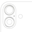 Encuentra en Xela Quetzaltenango el Anillo bisel de cámara trasera para iPhone 16 / 16 Plus en color blanco, conjunto de 2 piezas.