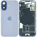 Tapa trasera azul brillante para iPhone 17 con MagSafe y NFC, ideal para reparación de back glass.
