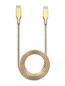 Cable USB Tipo C a USB Tipo C de 6 ft (AmpSentrix) (Infinity) (Dorado)