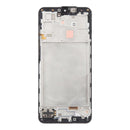 Pantalla Hard OLED negra con marco para Samsung Galaxy A17 4G (SM-A175), repuesto para reparación de pantalla rota.