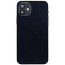 Tapa trasera negra usada para iPhone 12 (A2172, A2402) con puerto de carga y flex.
