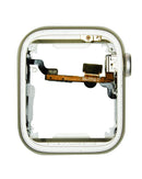 Tapa trasera usada de Apple Watch Series 8 41mm Cellular de aluminio color Starlight para reparación.