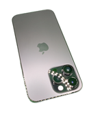 iPhone 14 Pro Max negro, seminuevo, 128GB, con pantalla OLED, triple cámara y batería al 86%.