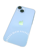 iPhone 14 azul seminuevo, libre de fábrica, 128GB, grado 1, batería 89%, con E-sim.