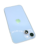 iPhone 14 azul seminuevo, 128GB, libre de fábrica, como nuevo, pantalla OLED, doble cámara.