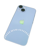 iPhone 14 azul seminuevo, 128GB, libre de fábrica, como nuevo, pantalla OLED, doble cámara.