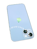 iPhone 14 azul seminuevo, 128GB, libre de fábrica, como nuevo, pantalla OLED, doble cámara.