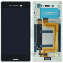 Pantalla LCD blanca original Sony Xperia M4 Aqua (E2303, E2306) para repuesto de display roto.