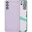 Tapa trasera de repuesto lavanda para Samsung Galaxy S21 FE 5G con lente de cámara.
