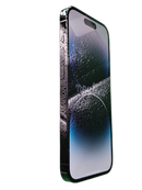 iPhone 14 Pro seminuevo negro, 128GB, con pantalla brillante y triple cámara trasera.