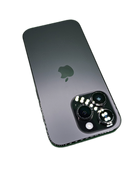 iPhone 14 Pro seminuevo negro, 128GB, libre de fábrica, pantalla Super Retina XDR, triple cámara trasera.