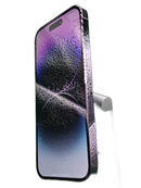 iPhone 14 Pro púrpura, 128GB, seminuevo, libre, con pantalla OLED y triple cámara, certificado, como nuevo.