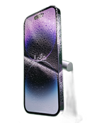 iPhone 14 Pro morado seminuevo, 128GB, libre de fábrica, grado 1 como nuevo, certificado, salud batería 82%.