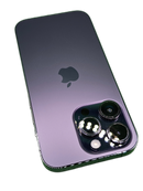 iPhone 14 Pro morado seminuevo, 128GB, libre de fábrica, grado 1 como nuevo, certificado, salud batería 82%.