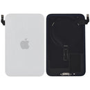Tapa trasera plateada usada para iPhone 17 Pro Max, con MagSafe y NFC, lista para reparación.